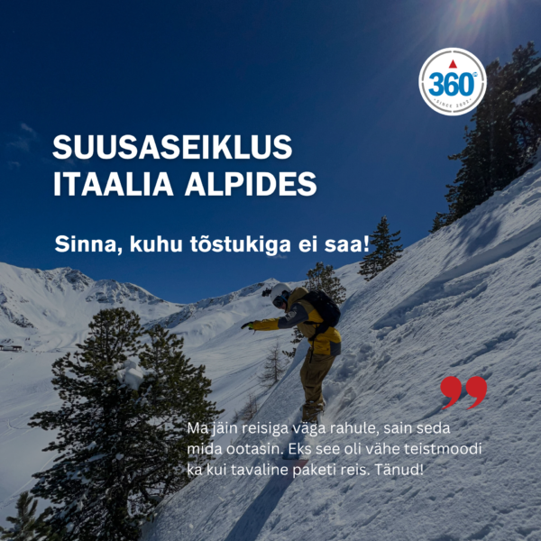 360 kraadi suusaseiklus itaalia alpides