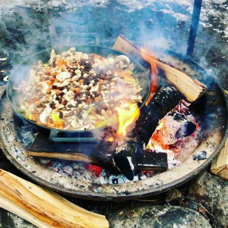 Toitlustus metsas pärast matka